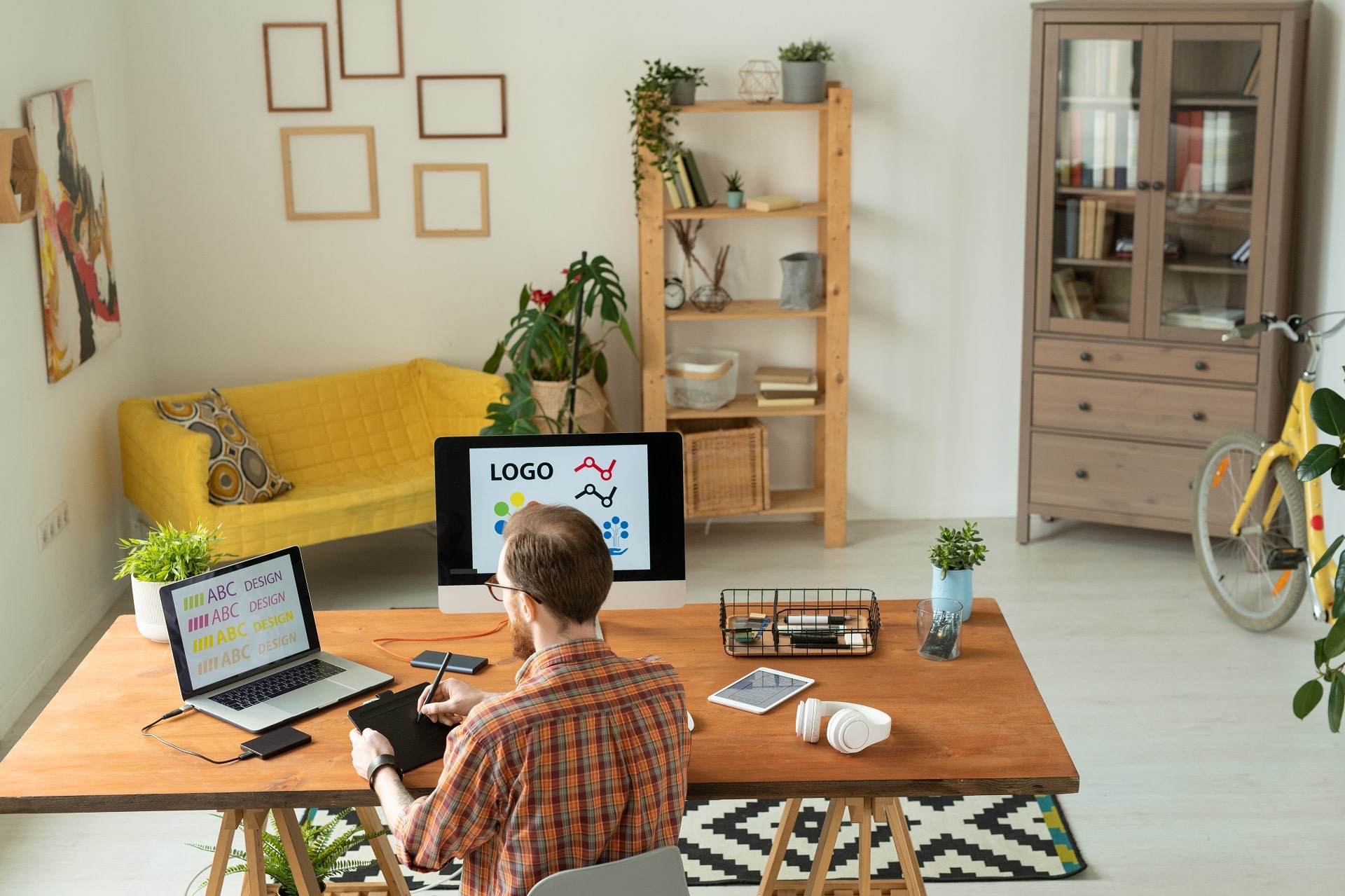 Business technology consultants guiding a client's tech team